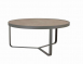 Detroit Coffee table round, dark grey, frame with grey top